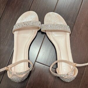 Elegant Beige Ankle Strap Sandals